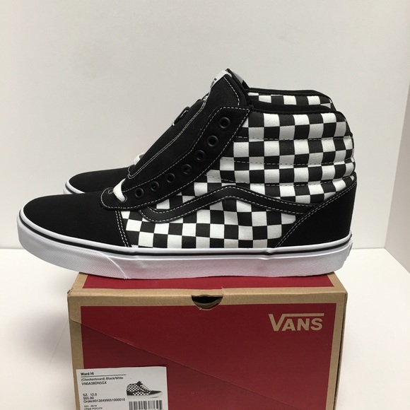 🔥Vans ward Hi’s blk/wht mens size 12 - Picture 3 of 5